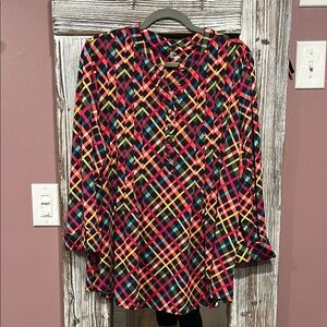 Kim Rogers Multicolor Checkered Blouse